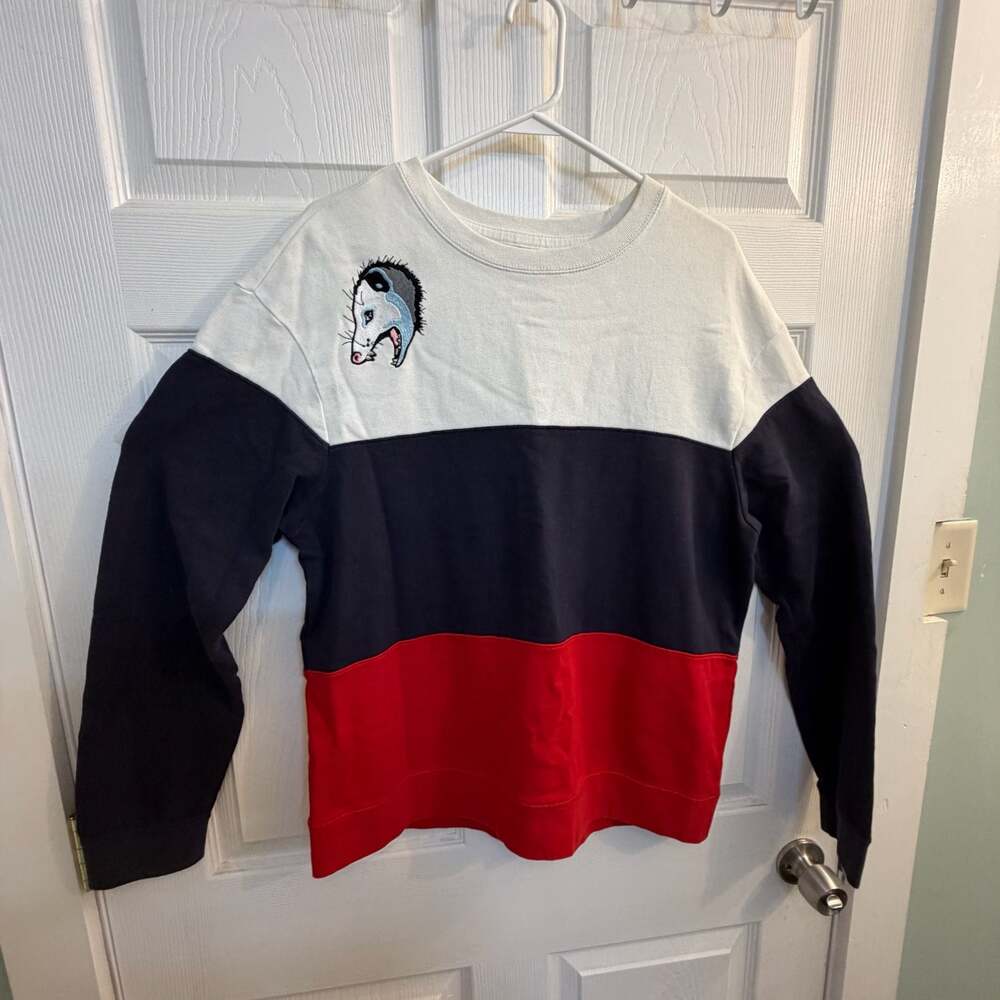 American Eagle Outfitters x Ellie Monster Colorblock Opossum Sweatshirt Sz Med